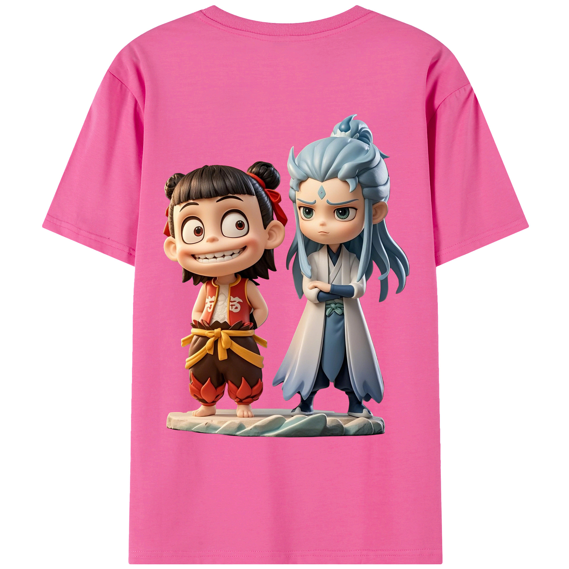 （画像用） Ne Zha 2 ナタ 魔童の大暴れ レディース半袖Tシャツ(バックプリント)